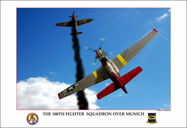 "The 100th Fighter Squadron Over Munich" by Jerry Taliaferro